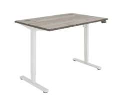 Workwise Sit Stand Desk -Office Supermarket Store workwise sit stand desk desks tc group grey oak white 1200mm x 800mm 110332