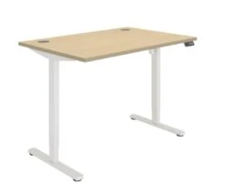 Workwise Sit Stand Desk -Office Supermarket Store workwise sit stand desk desks tc group oak white 1200mm x 800mm 276356