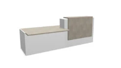 Z2 Straight Reception Desk With DDA -Office Supermarket Store z2 straight reception desk with dda reception desk quadrifoglio 2850mm left hand concrete 247274