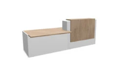 Z2 Straight Reception Desk With DDA -Office Supermarket Store z2 straight reception desk with dda reception desk quadrifoglio 2850mm left hand elm 401552