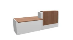 Z2 Straight Reception Desk With DDA -Office Supermarket Store z2 straight reception desk with dda reception desk quadrifoglio 2850mm left hand walnut 671892