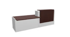 Z2 Straight Reception Desk With DDA -Office Supermarket Store z2 straight reception desk with dda reception desk quadrifoglio 2850mm left hand wenge 987814