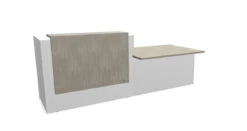 Z2 Straight Reception Desk With DDA -Office Supermarket Store z2 straight reception desk with dda reception desk quadrifoglio 2850mm right hand concrete 694288