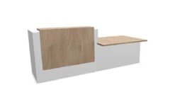 Z2 Straight Reception Desk With DDA -Office Supermarket Store z2 straight reception desk with dda reception desk quadrifoglio 2850mm right hand elm 509538